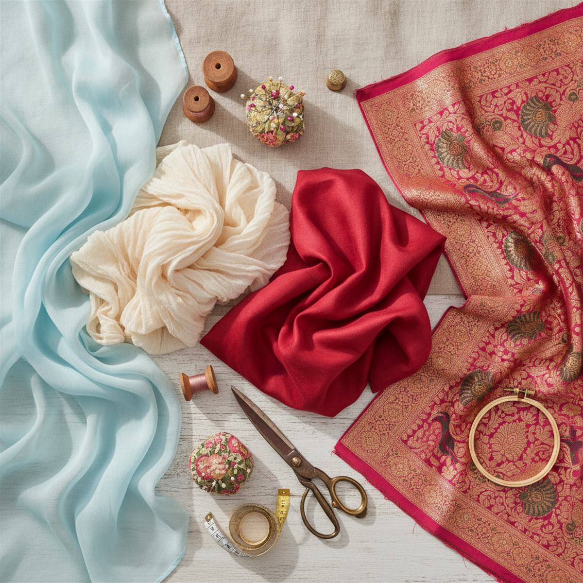 Saree Fabrics Explained: Chiffon, Georgette, Silk and Banarasi