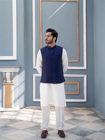 Navy Mens Waiscoats