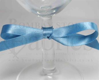 Dusky Blue - 61 Berisfords Double Faced Satin Ribbon