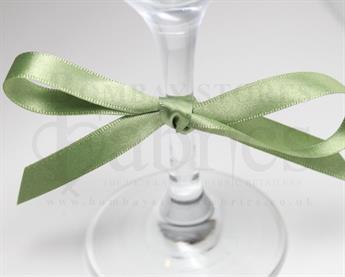 Khaki - 80 Berisfords Double Faced Satin Ribbon