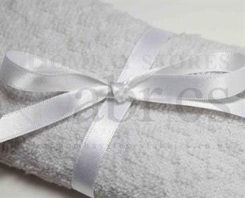 White - 1 Berisfords Double Faced Satin Ribbon