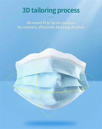 Box of 50, 3- Ply disposable masks. Three layer filtration allowing you to enjoy fresh air with filt