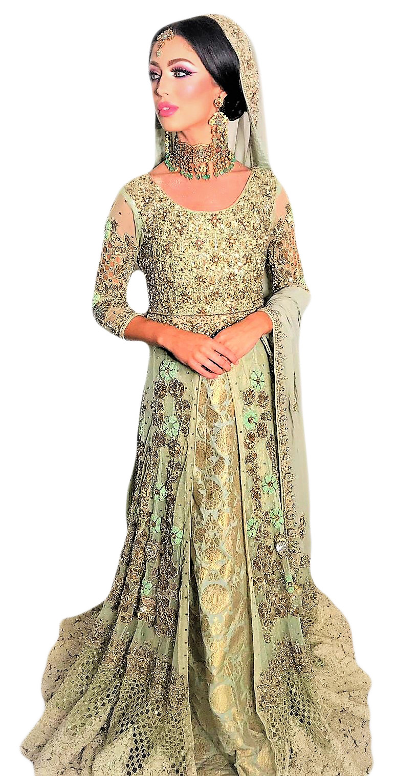 Bridal Dress With Banarsi Skirt Georgette Dupatta