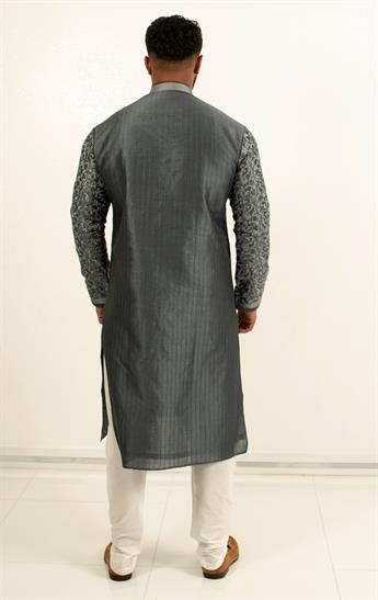 Grey Mens Kurta Pajama
