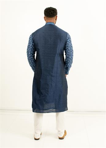 Navy Mens Kurta Pajama