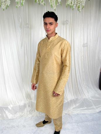 Gold Printed Kurtra Pajama