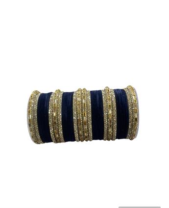 Navy Double Bangle Set