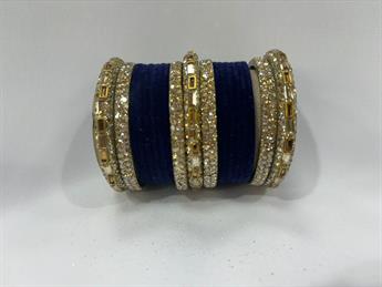 Navy Double Bangle Set