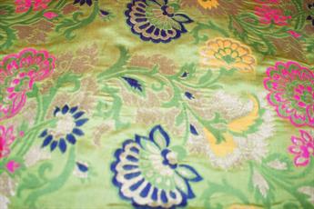 Lime Green Brocades