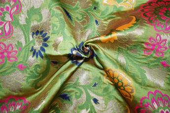 Lime Green Brocades