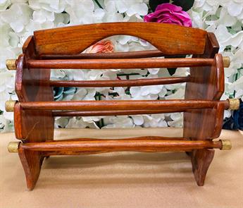Wooden Handmade 6 Rod bangle and bracelet holder perfect for organising and displaying bangles and m