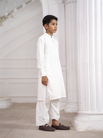 Off White Boys Shalwar Kameez