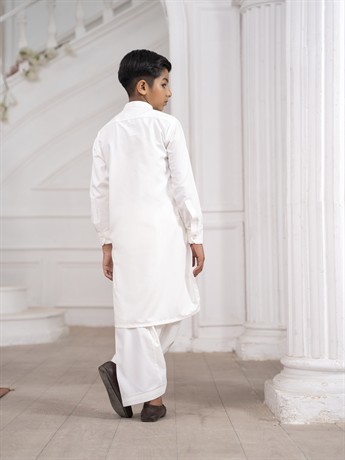 Off White Boys Shalwar Kameez