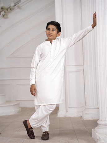 Off White Boys Shalwar Kameez