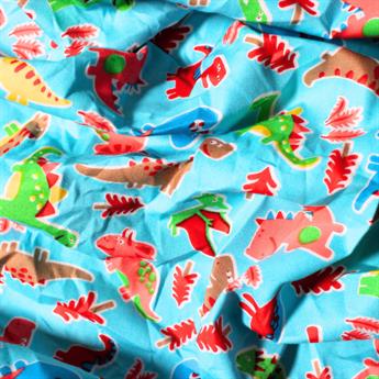 Turquoise Cotton Dinosaur