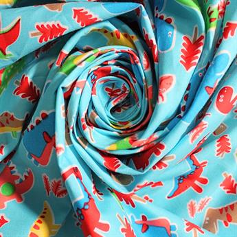 Turquoise Cotton Dinosaur