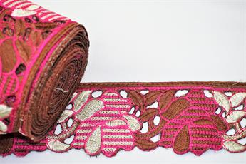 Brown Indian Vintage Style Lace