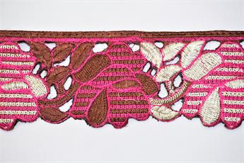 Brown Indian Vintage Style Lace