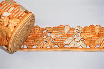 Light Orange Indian Vintage Style Lace