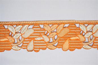 Light Orange Indian Vintage Style Lace