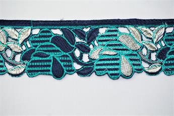Navy Indian Vintage Style Lace