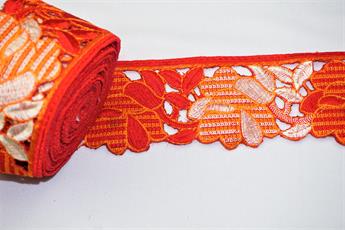 Red Indian Vintage Style Lace