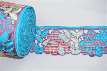 Turquoise Indian Vintage Style Lace