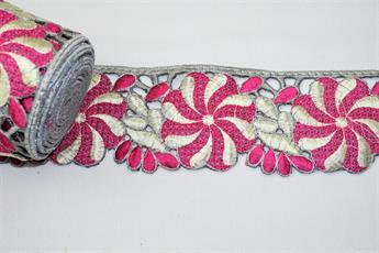 Grey Indian Vintage Style Lace