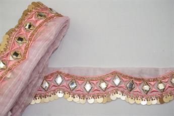 Dusky Pink Indian Vintage Style Lace