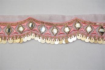 Dusky Pink Indian Vintage Style Lace