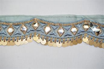 Grey Indian Vintage Style Lace