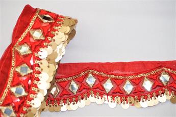 Red Indian Vintage Style Lace