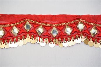Red Indian Vintage Style Lace