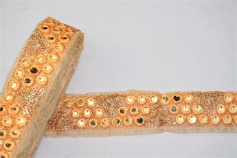 Light Orange Indian Vintage Style Lace