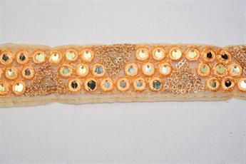 Light Orange Indian Vintage Style Lace