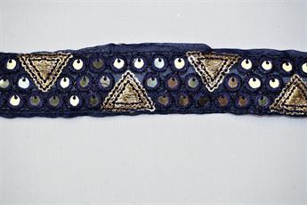 Navy Indian Vintage Style Lace