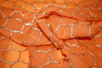 INDIAN EMBROIDERED CHIFFON SKIRT DRESS FABRIC