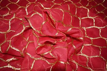 INDIAN EMBROIDERED CHIFFON SKIRT DRESS FABRIC