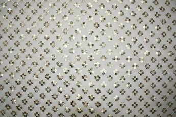 Lemon Embroidery and Sequins on Organza Fabric.