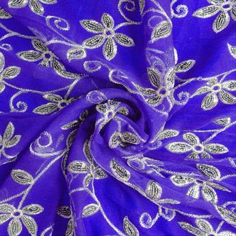 Royal Embroidery on Chiffon Fabric