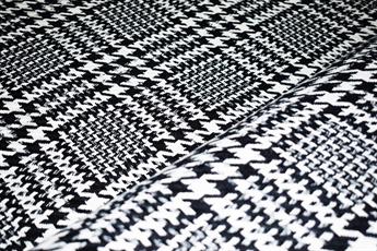Black Printed Wool, 150cm Width