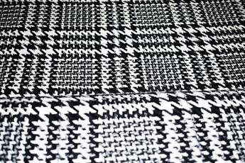 Black Printed Wool, 150cm Width