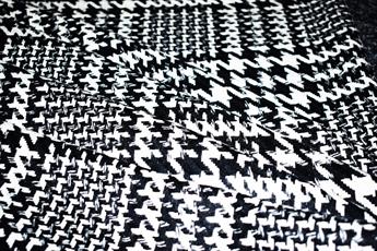 Black Printed Wool, 150cm Width
