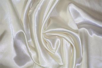 Cream Silky Satin Fabric Dressmaking Costumes Bridal Craft