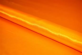 Flo Orange Silky Satin Fabric Dressmaking Costumes Bridal Craft