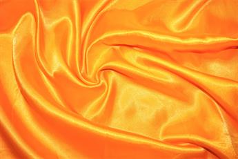 Flo Orange Silky Satin Fabric Dressmaking Costumes Bridal Craft