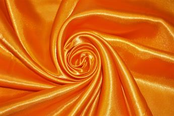 Orange Silky Satin Fabric Dressmaking Costumes Bridal Craft