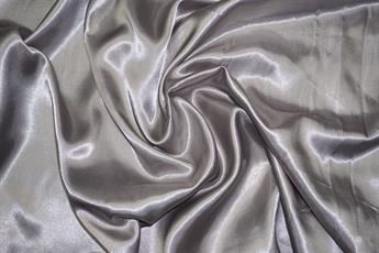Pewter Silky Satin Fabric Dressmaking Costumes Bridal Craft