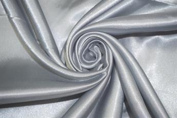 Silver Silky Satin Fabric Dressmaking Costumes Bridal Craft