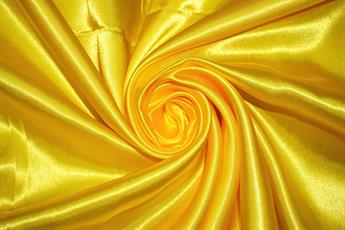Yellow Silky Satin Fabric Dressmaking Costumes Bridal Craft
